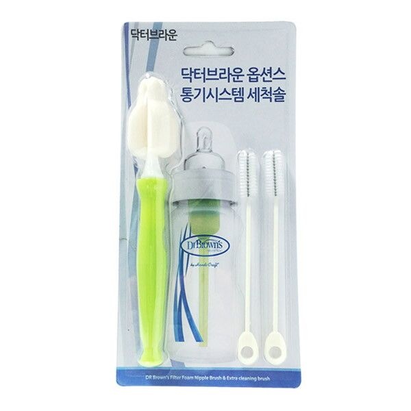닥터브라운 [닥터브라운] 옵션스 통기시스템 세척솔 3P(통기시스템솔2개,젖꼭지솔1개) / 색상랜덤 발송