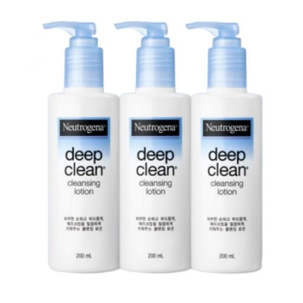 뉴트로지나 딥클린 클렌징밀크 로션 200ml, 3개