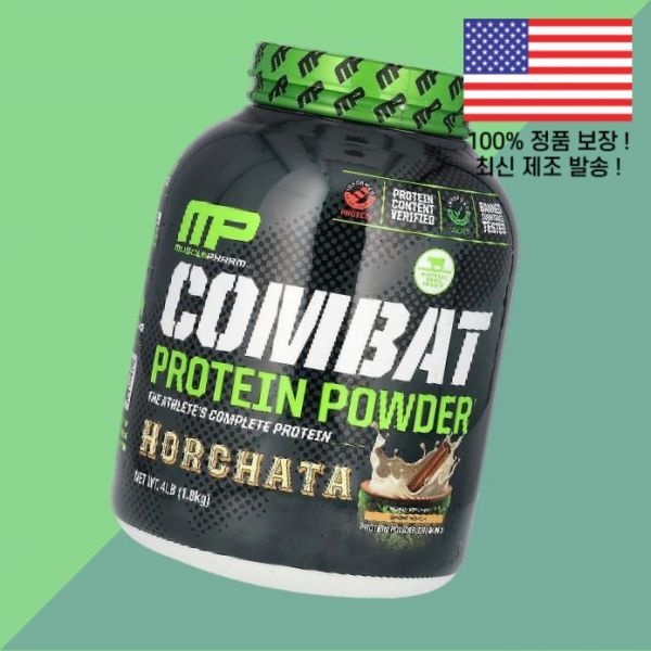 [해외] 머슬팜 컴뱃 단백 프로틴 파우더 가루 분말 호르차타 4.1파운드 1.84kg MusclePharm Combat Protein Powder Horchata 4.1lbs