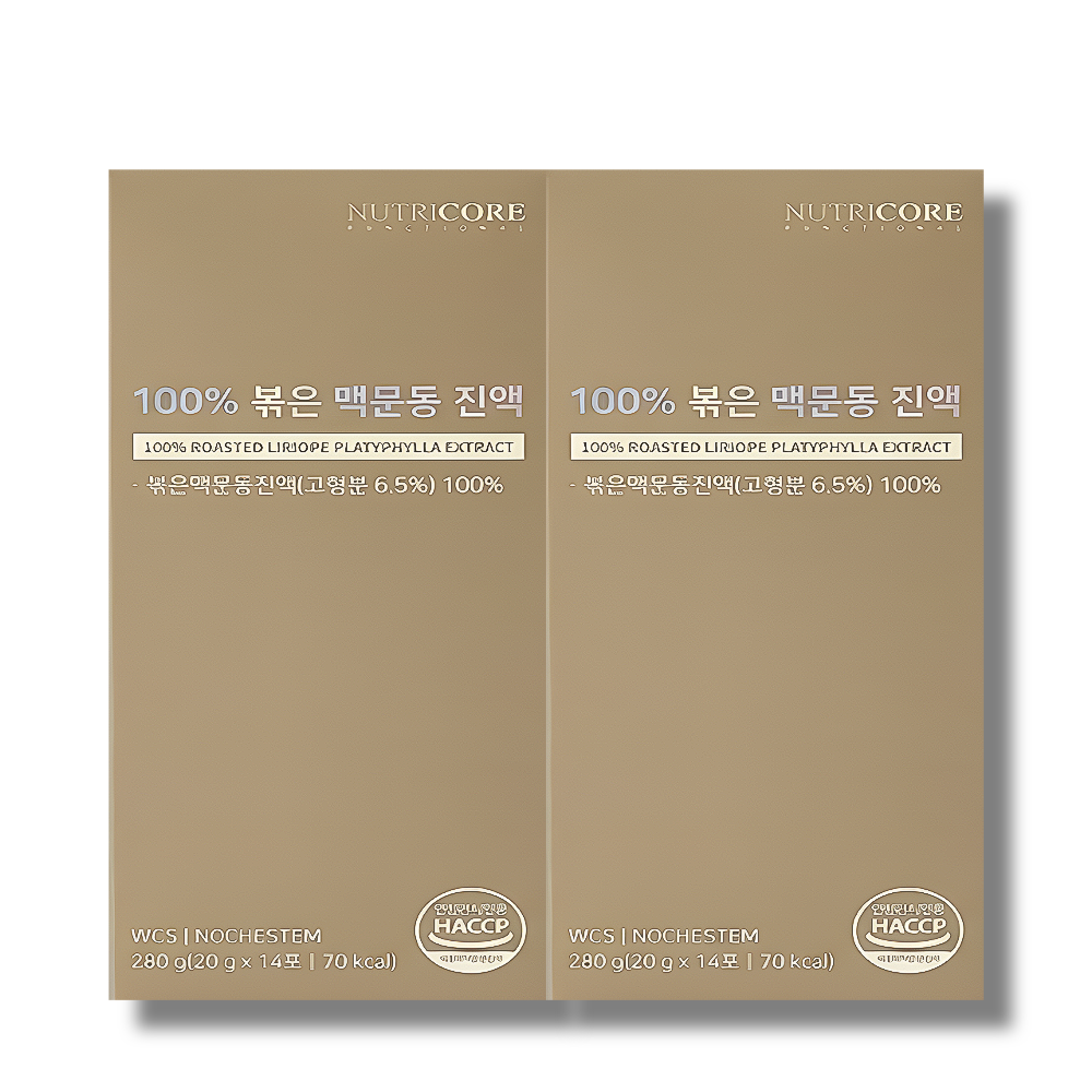 [오늘출발] 뉴트리코어 100% 볶은 맥문동 진액 20g x 14포 2박스