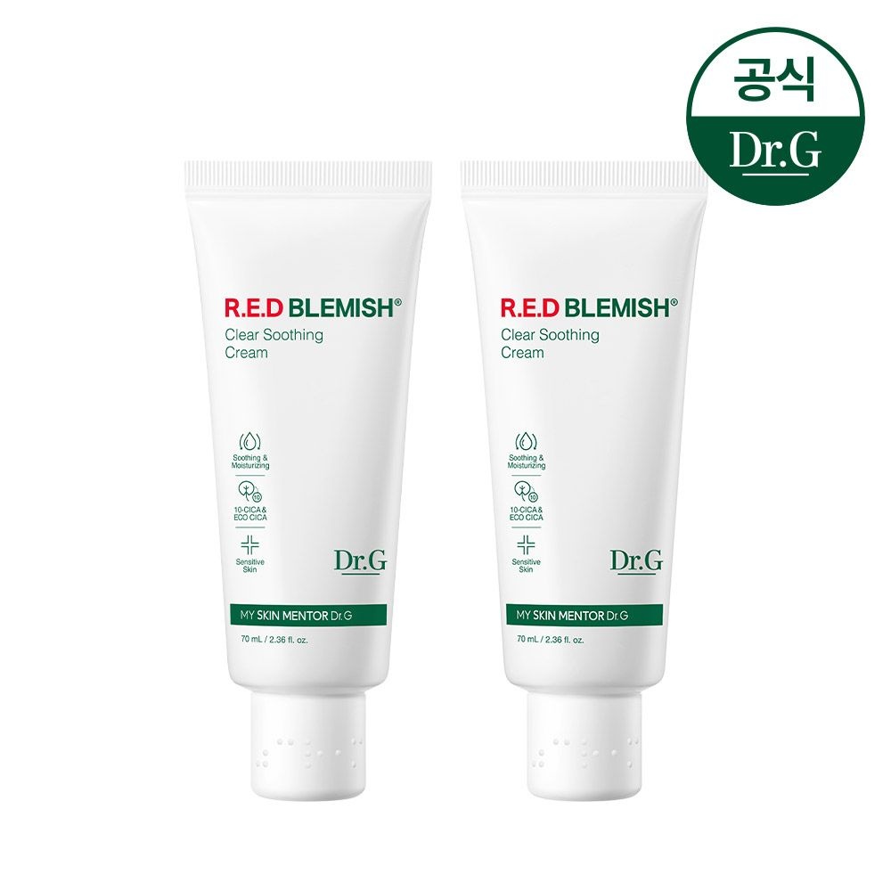 [오늘출발] 닥터지 [정상가76000원][1+1] 레드 블레미쉬 클리어 수딩 크림 70ml (Tube)