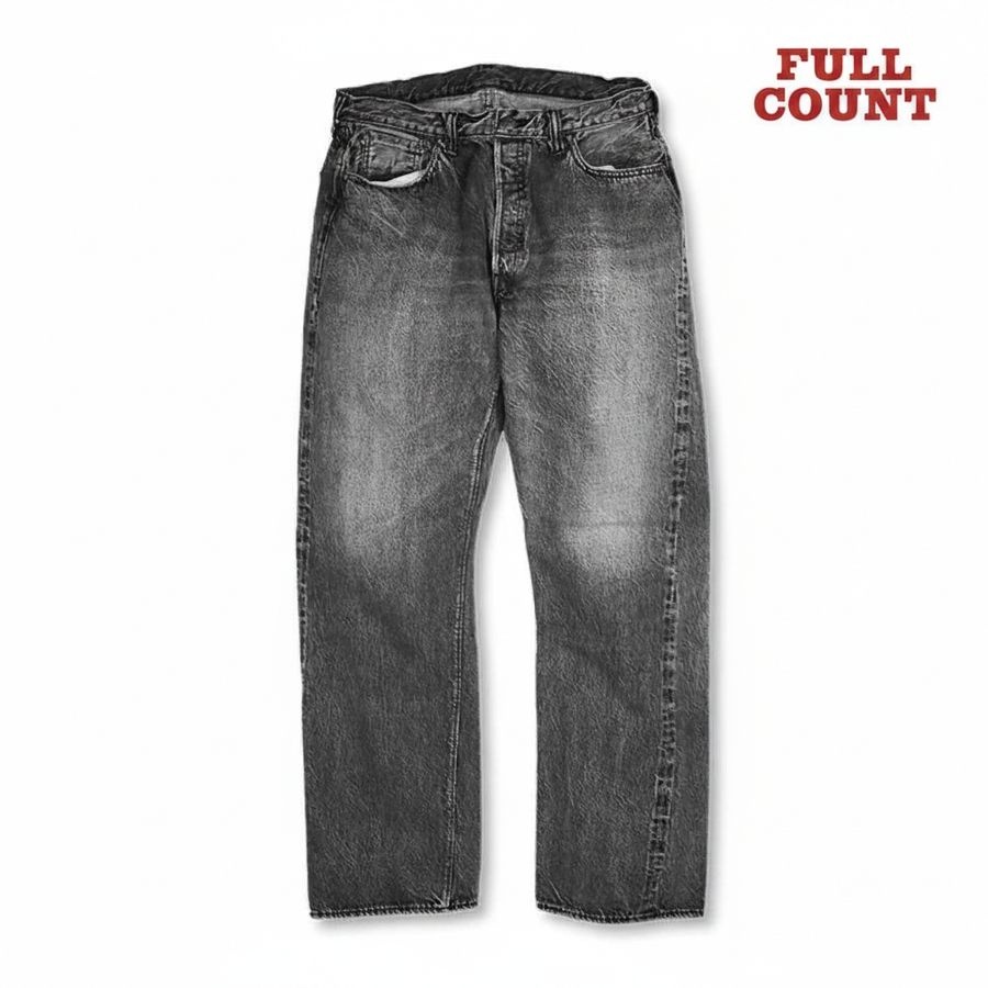 풀카운트 0105BKHW 다트포드 와이드 블랙 셀비지 데님 13.7oz Fullcount