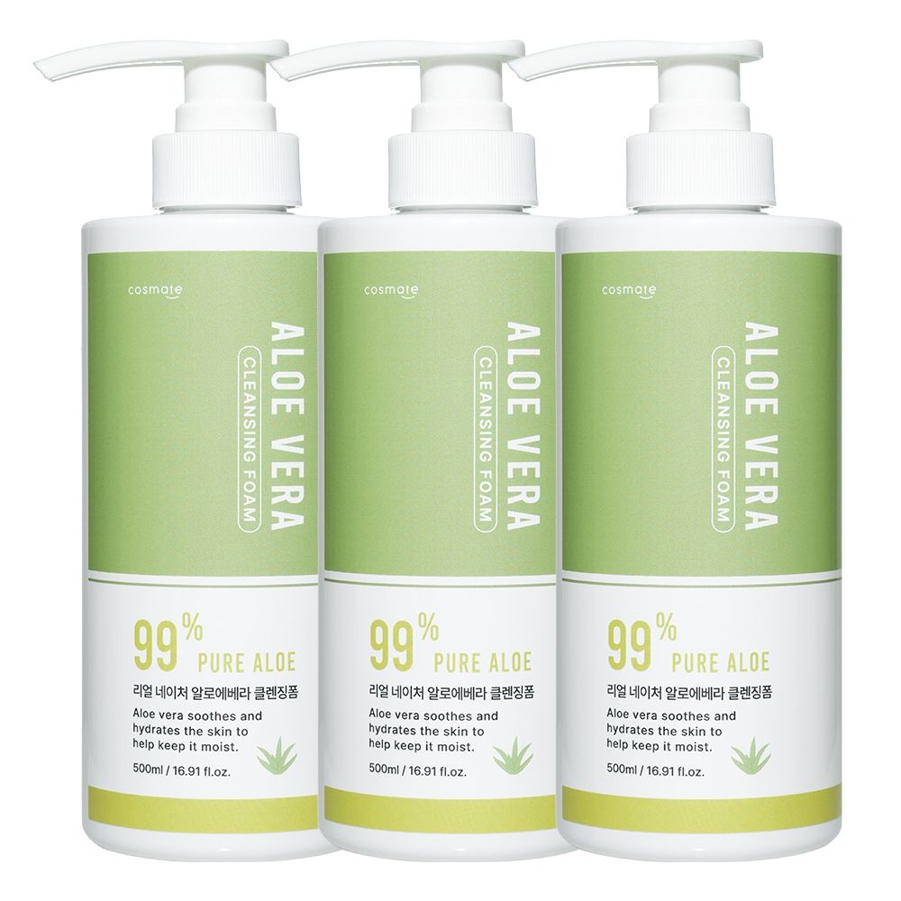 (현대Hmall) 코스메이트 네이처 알로에베라 클렌징폼 500ml 3개