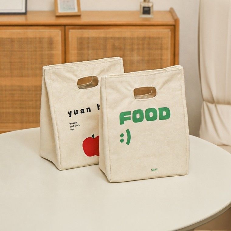 도시락 가방 점심 캠핑 보냉 피크닉 미니 보온 서브 토트백  보조 직장인 캔버스런치백