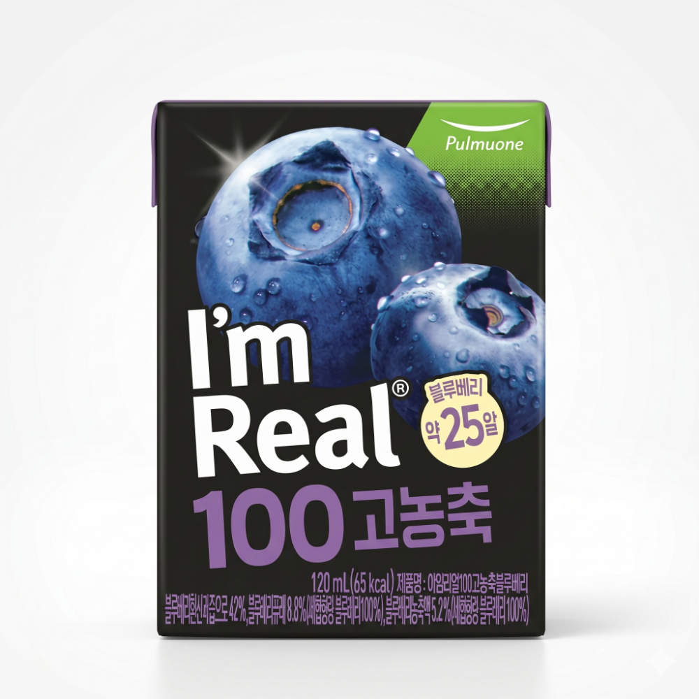 풀무원 아임리얼100 고농축 블루베리 120ml x48팩