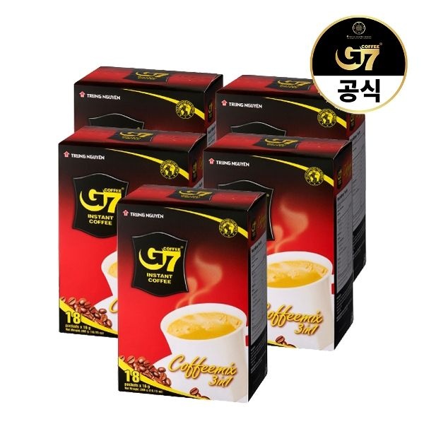G7 베트남 3IN1 커피믹스 16g x 18개입 5개 (총90개입)