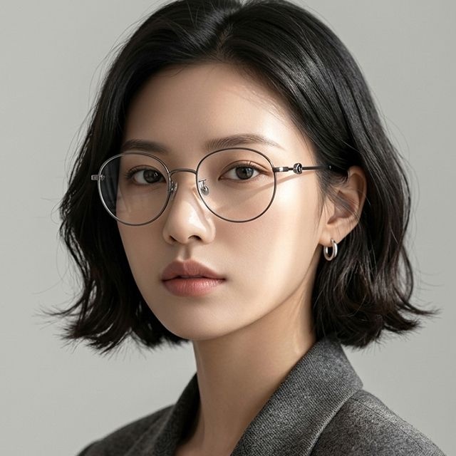 몽클레르 몽클레어 안경테 ML5138D 008 라운드 메탈테 명품 레트로 패션