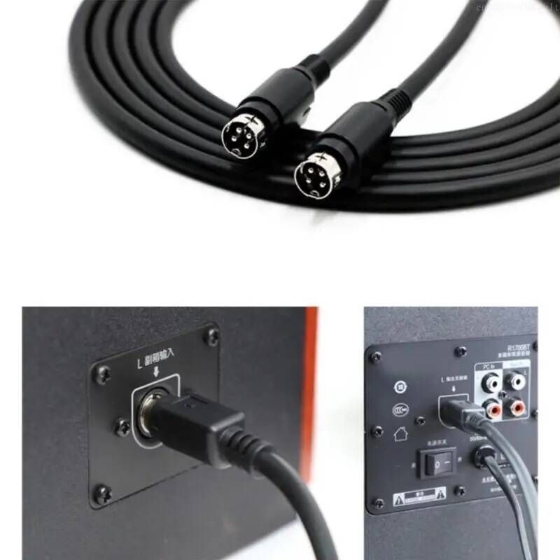 [해외] 스피콘케이블 R1700BT R1600TIII 스피커 4Pin DIN Male 케이블 고음질 사운드 와이어 구리 ABS 하우징 T5EE