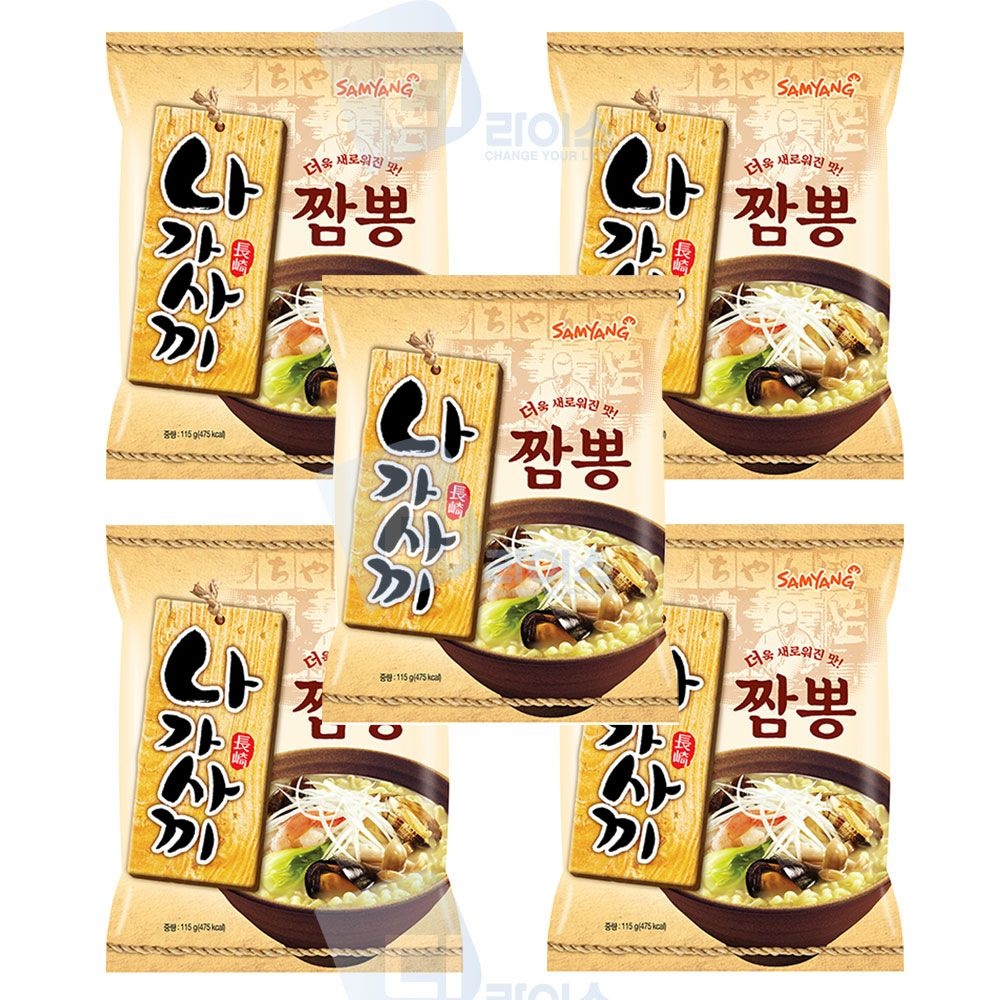 삼양 나가사끼짬뽕 115g 5봉 나가사키 얼큰 백짬뽕