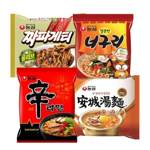 농심 [하프클럽]농심 신라면 20봉 + 안성탕면 10봉 + 짜파게티 5봉 + 너구리 5봉