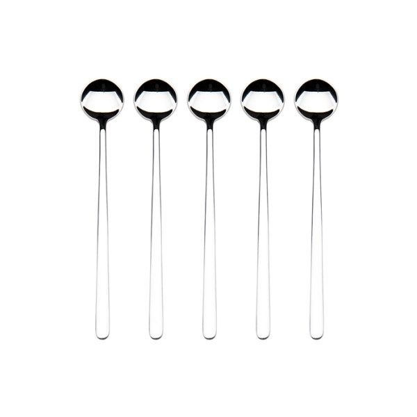 텐바이텐 심플 광택 미니롱스푼 5P