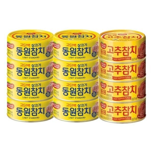 동원 동원 [하프클럽]동원참치 라이트스탠다드 85g x 8개 + 고추참치 85g x 4개