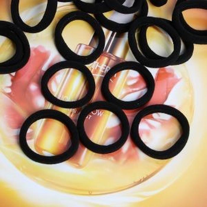 바비 통통 머리끈 40p세트(블랙)/헤어링 머리고무줄