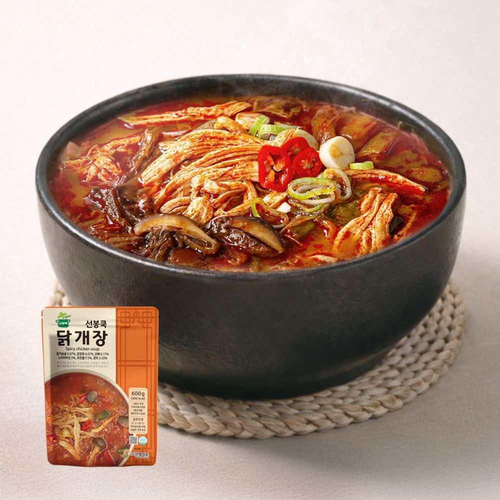 [롯데온] 가마솥 얼큰 파닭개장 600G X4팩 (15,690원/무료)