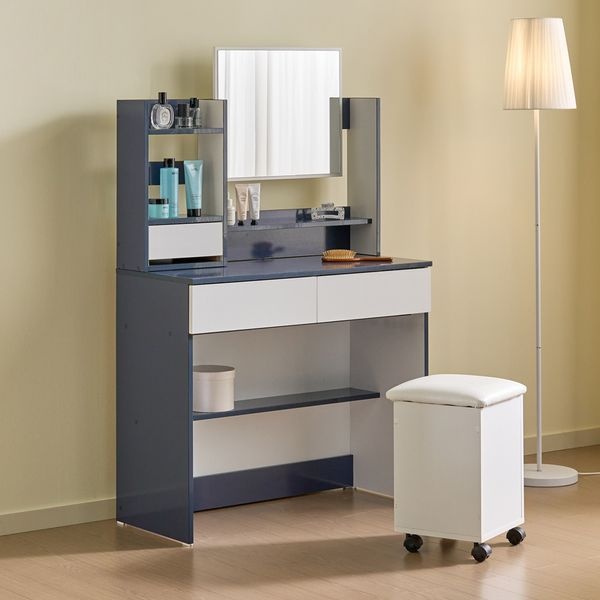 히트가구 G1391 입식 수납 화장대 세트 900 3colors