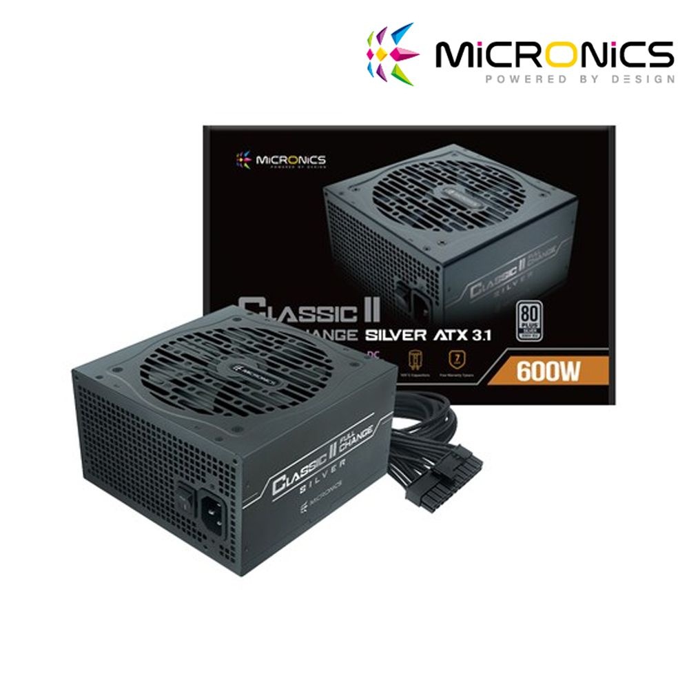 [오늘출발] 마이크로닉스 Classic II 풀체인지 600W 80PLUS실버 ATX3.1 컴퓨터 파워 서플라이