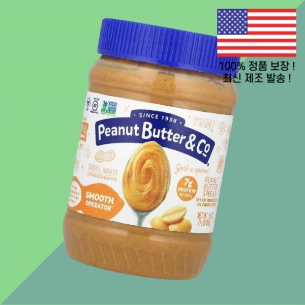 Peanut Butter & Co. [해외] 피넛 버터 앤 노즈 땅콩버터 스프레드 스무스 오퍼레이터 16온스 454g Peanut Butter Co. Spread Smooth Operator 16oz