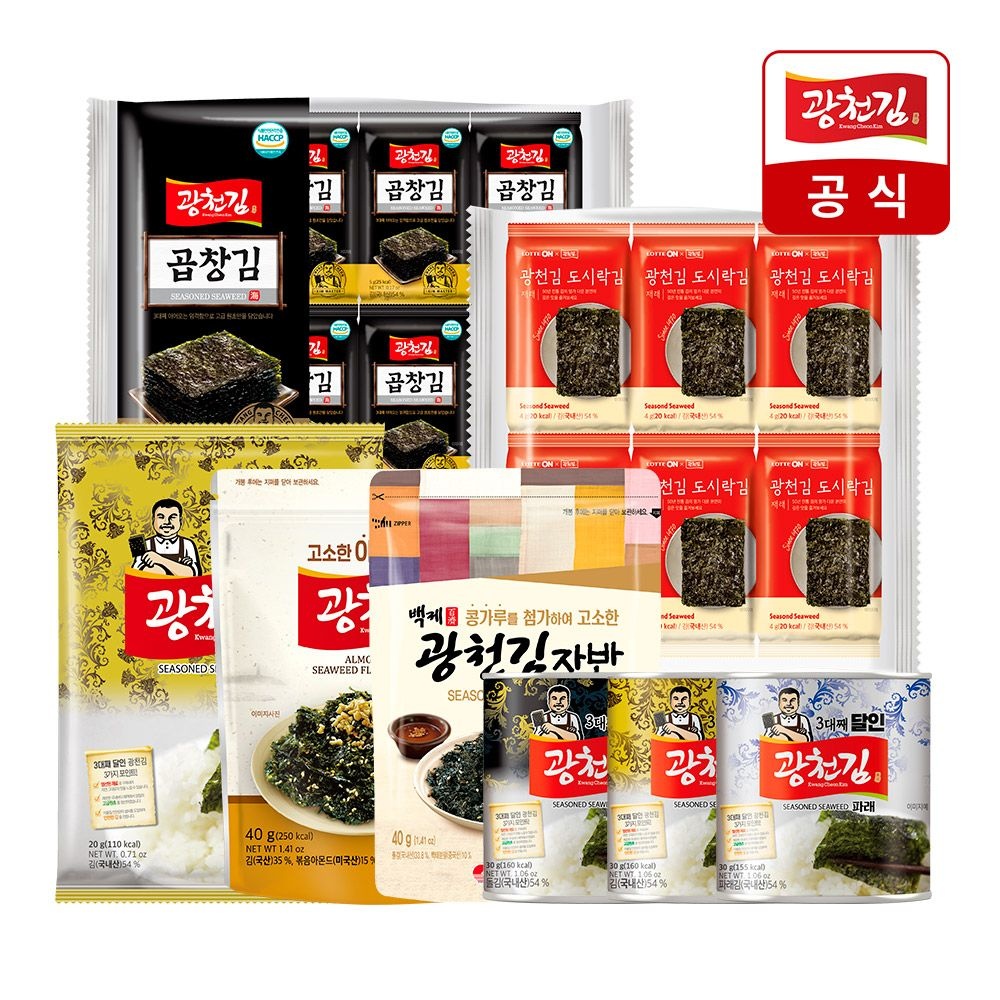 [롯데온] 광천김 재래도시락김 4g 72봉 실속세트 (토스삼카 17,360원/무료)