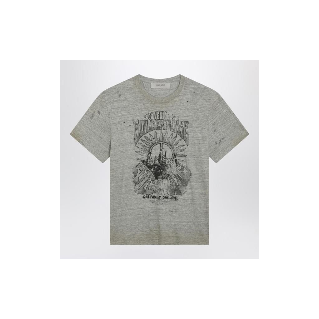 [해외] 골든구스 Golden Goose 그레이 빈티지 프린트 티셔츠 GMP01220P002524/XM_GOLDE-60255_323-S
