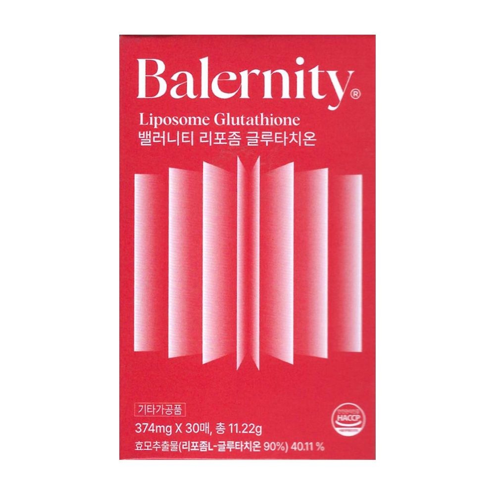 밸러니티 순도 90% 리포좀 글루타치온 374mg x 30매 1개 / 써클