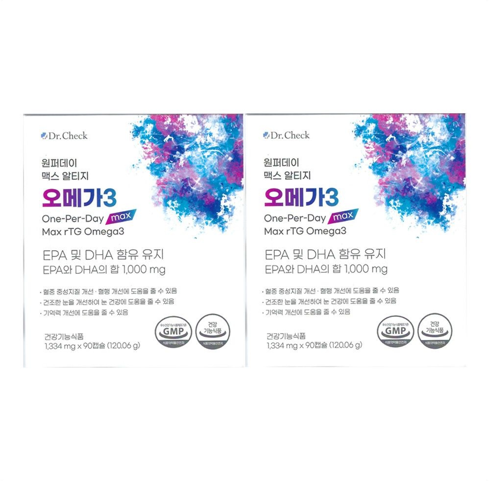 원퍼데이 맥스 알티지 오메가3 1334mg x 90캡슐 2개 / 써클
