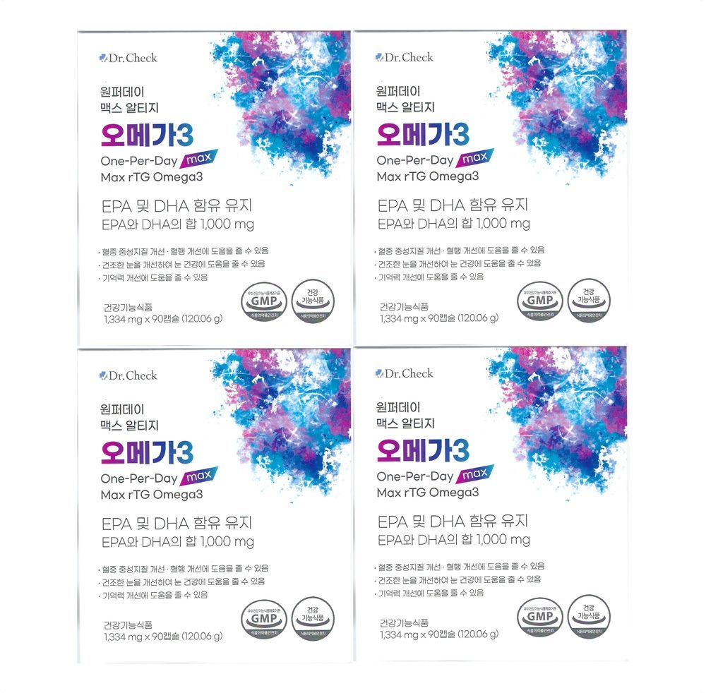 원퍼데이 맥스 알티지 오메가3 1334mg x 90캡슐 4개 / 써클