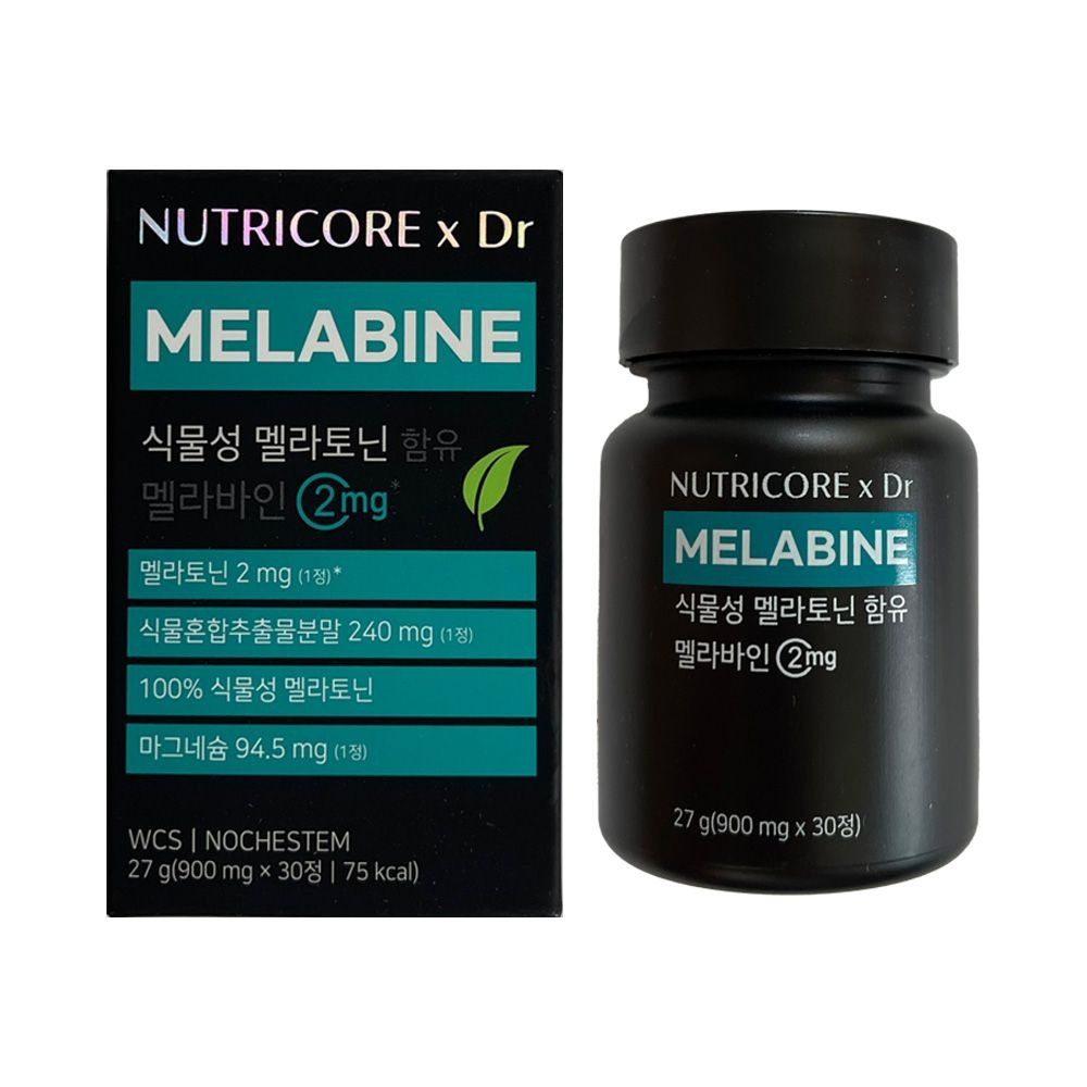 뉴트리코어 식물성 멜라토닌 함유 멜라바인 900mg x 30정 / 써클