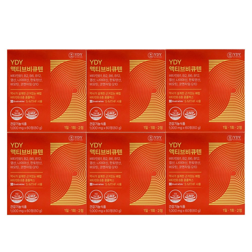YDY 와이디와이뉴트리션 액티브 비큐텐 1000mg x 60정 6개 / 써클