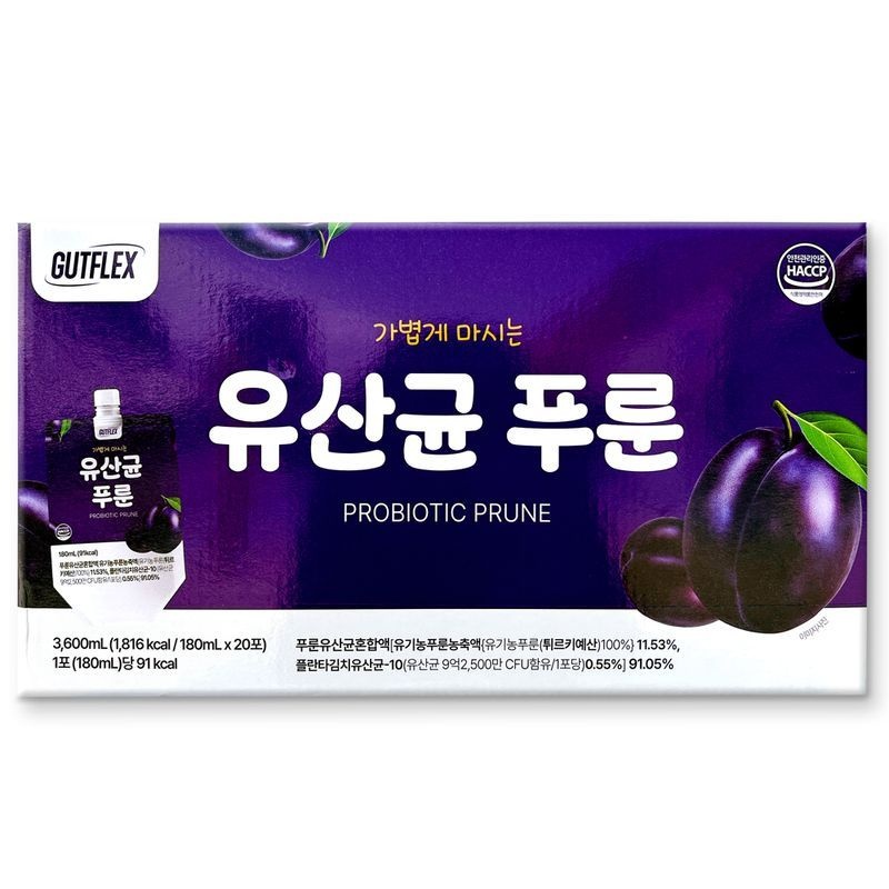 코스트코 유산균 푸룬 주스 3600ml(180ml x 20포)