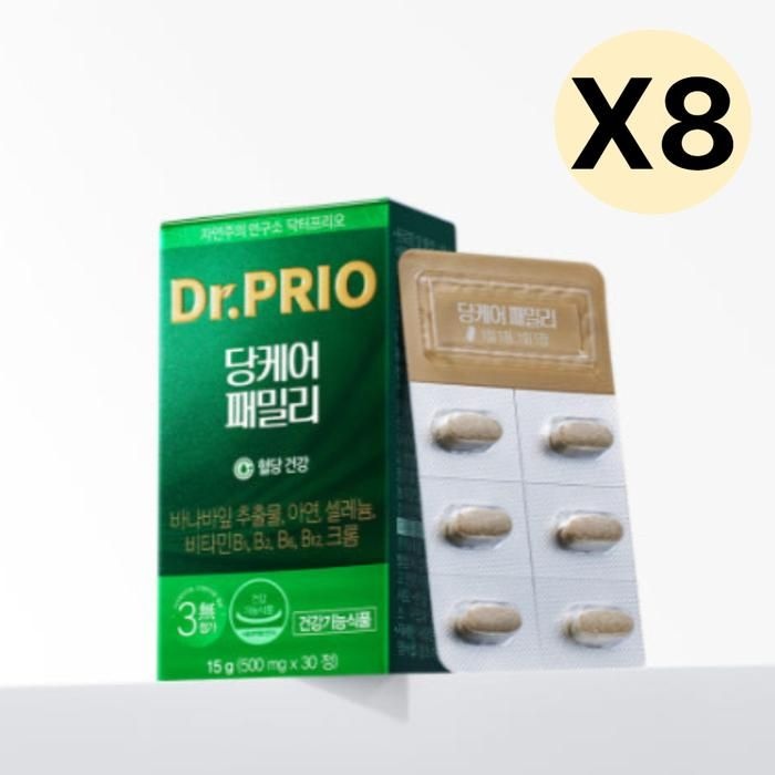 닥터프리오 케어 패밀리 바나바잎 추출물 아연 30정X8