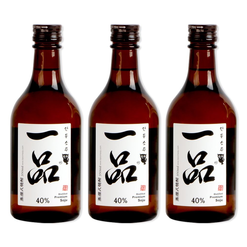 [롯데온] 경북 일품안동소주 40도 350ml 3본입 (18,290원/무료)