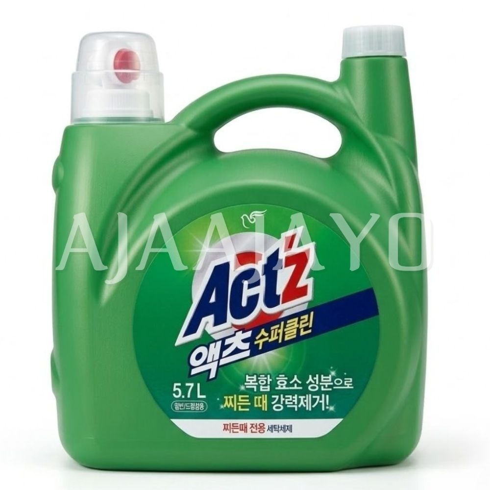 액츠 수퍼클린 세탁세제 5.7L (일반/드럼 겸용) 산뜻한 빨래세제