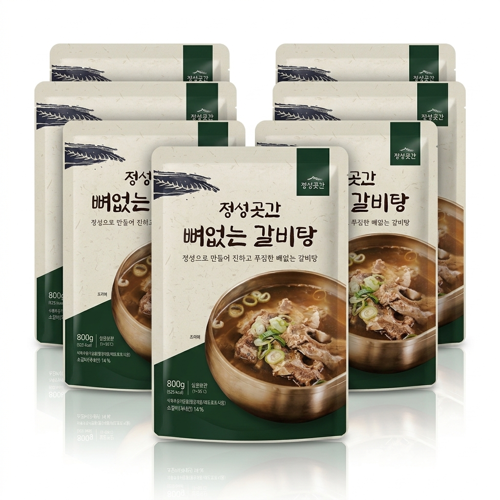 [다담]정성곳간 뼈없는 갈비탕 800g 8팩