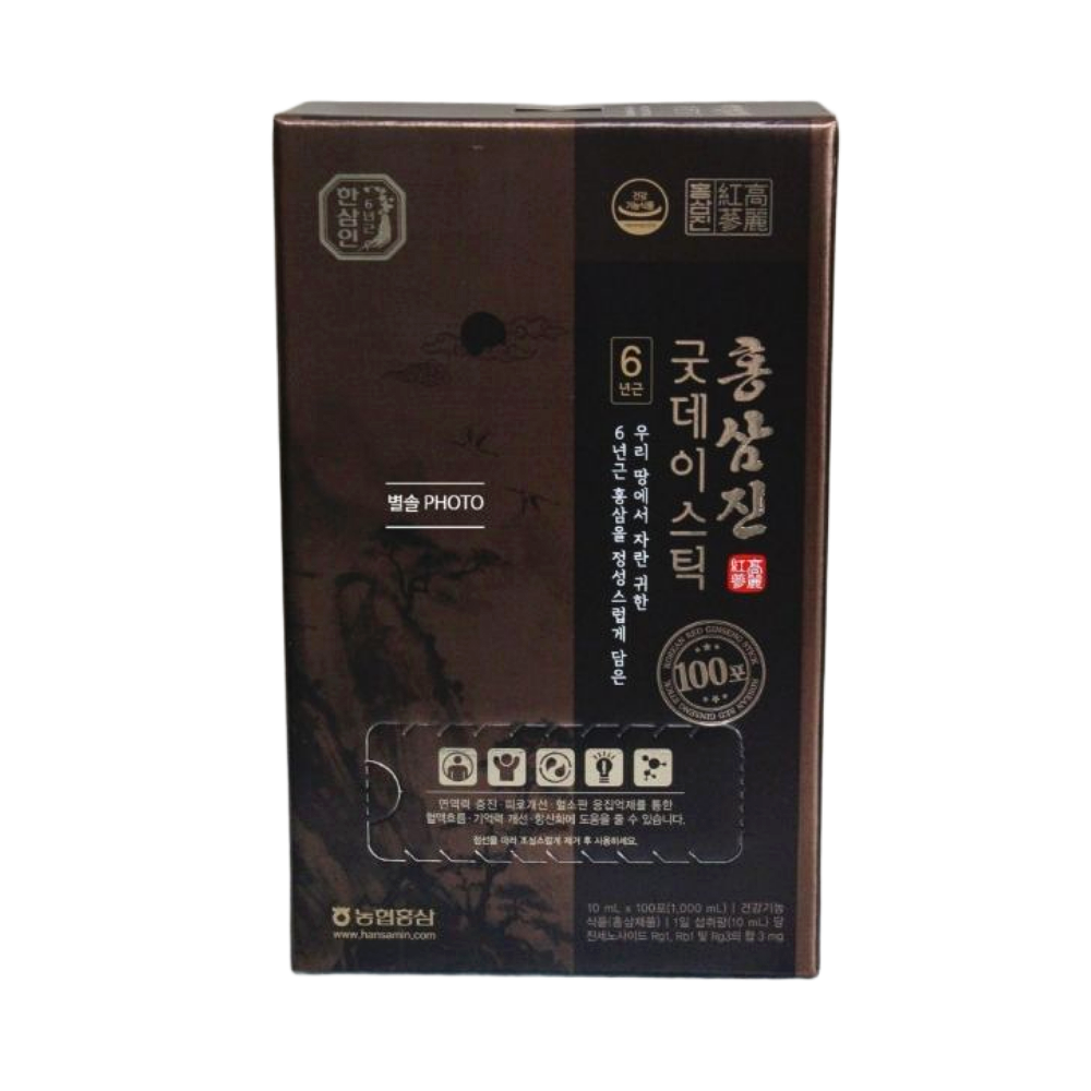 한삼인 홍삼진 굿데이스틱 10mlx100포 + 쇼핑백