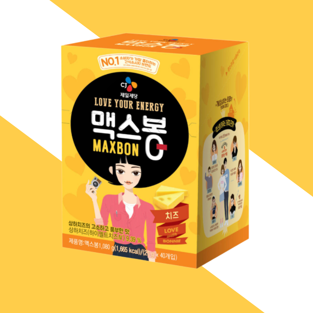 맥스봉 치즈 1.08kg 27g 40개 치즈소시지 간식 아이간식 캠핑간식 휴대용소시지 술안주 대용량
