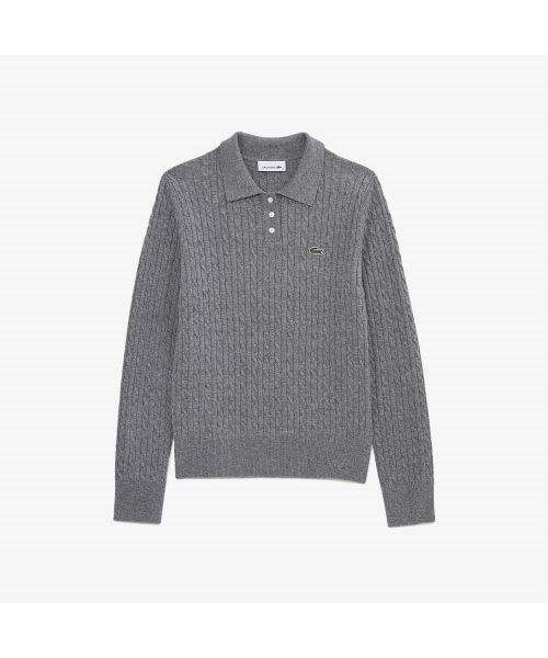 [매장정품] 라코스테 LACOSTE 여성 케이블 긴팔 폴로 스웨터 AF207E-55N CCA AF207E-55NCCA