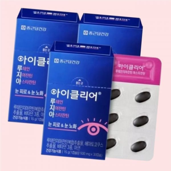 [오늘출발] 종근당건강 아이클리어 루테인 지아잔틴 아스타잔틴 루지아 식물성 캡슐 30캡 4643680