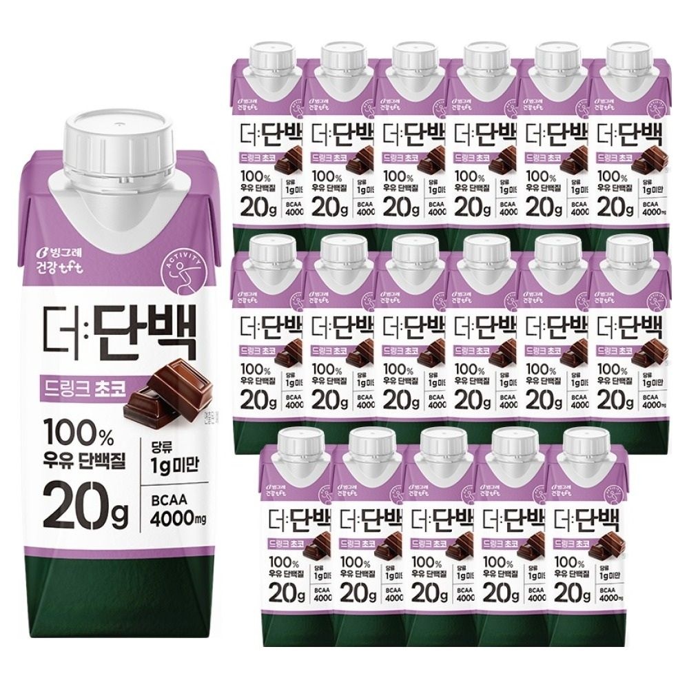 빙그레 더단백 드링크 초코 250ml (18개)