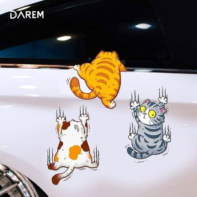 [다름S]S 탈출 고양이 차량용 스티커 대  DIY 자동차