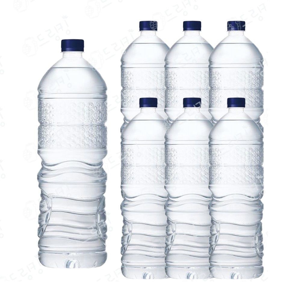 평창수 무라벨 생수 2L, 6개