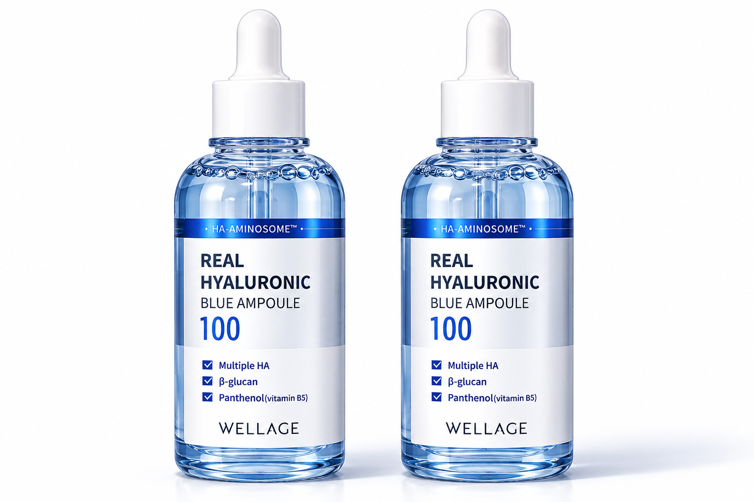 웰라쥬 리얼 히알루로닉 블루100 앰플 100ml + 100ml