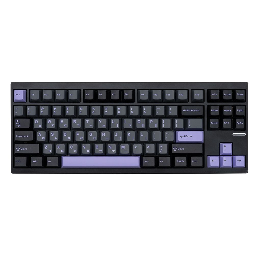 프리플로우 MCHOSE GX87 풀 알루미늄 기계식 키보드 블랙 퍼플, 브론즈_미스트 블루