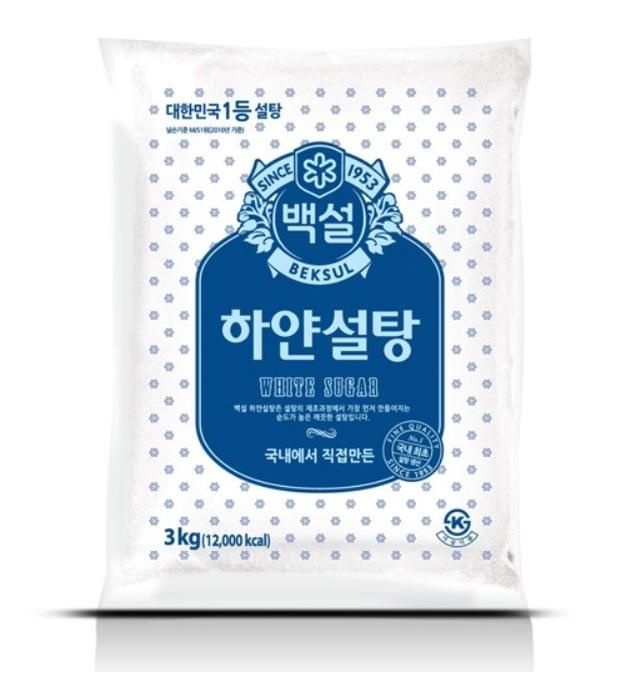 [ 백설] 백설 하얀설탕  3kg  /정백당