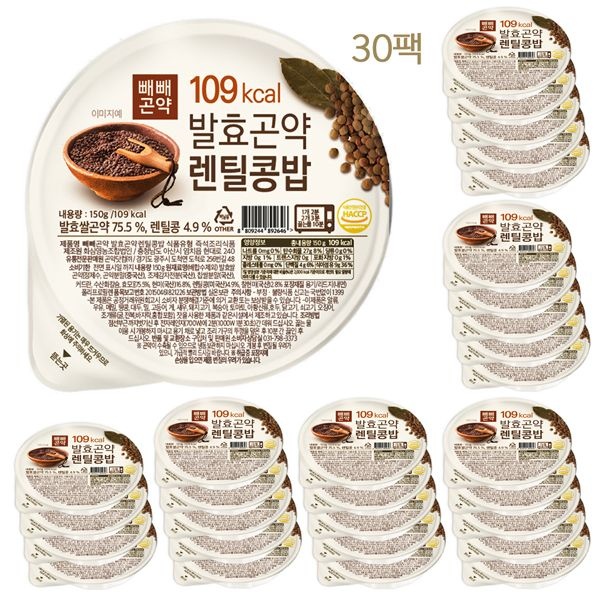 [온누리상품] [빼빼곤약] 발효곤약 렌틸콩밥 150gx10팩
