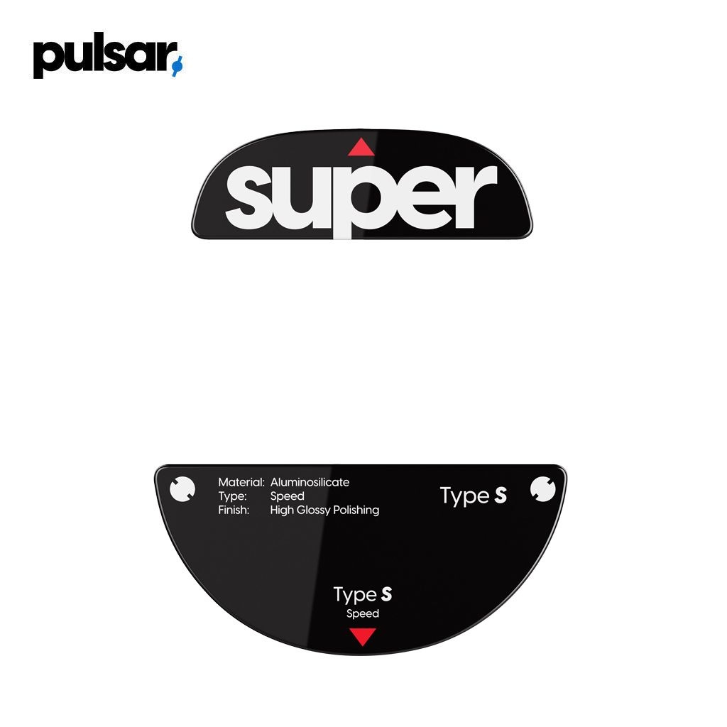 펄사 TenZ 시그니처 타입-S 블랙 텐즈 슈퍼글라이드 유리 마우스피트 Superglide Type-S Black