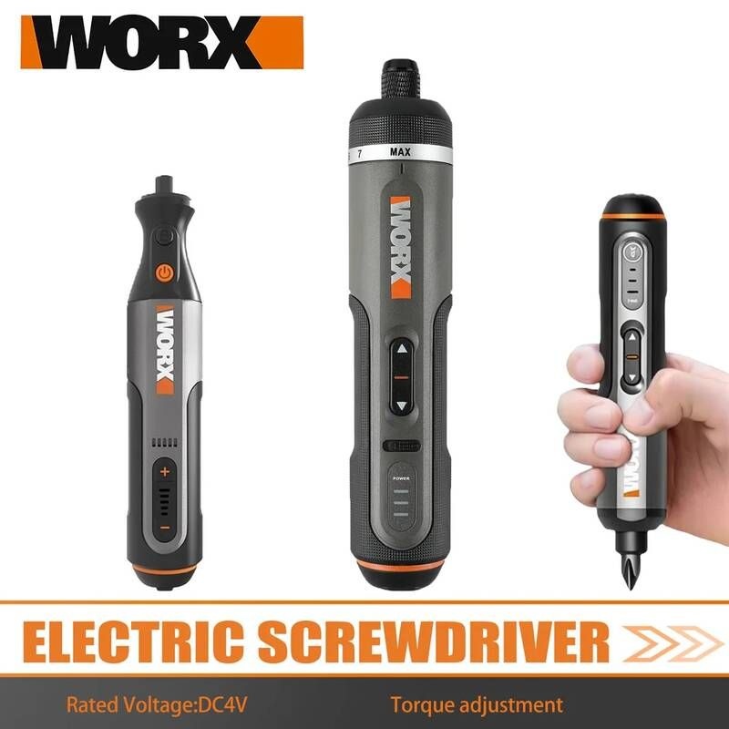 [해외] 전동드라이버 Worx WX242WX2407WX240WX106 전기 스크루 드라이버 세트 무선 드릴 USB 충전 전동 공구