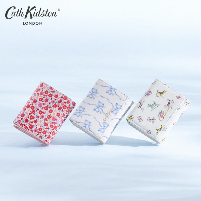 [해외] 캐스키드슨 재팬 Cath Kidston    카우가죽 미니 지갑  미니 지갑 여성 본가죽 카드 케이스 지갑