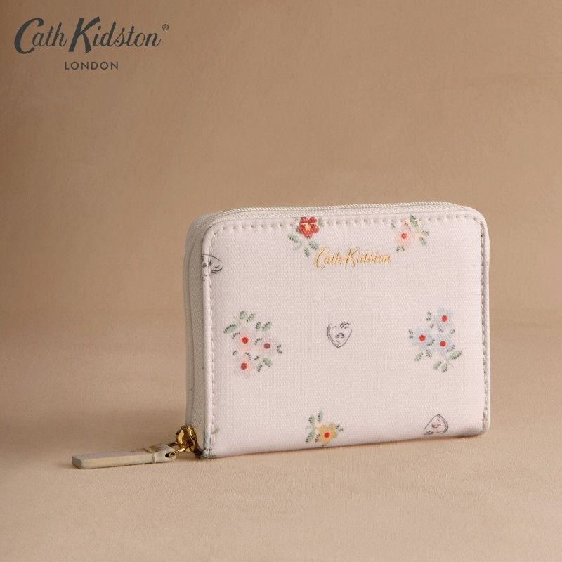 [해외] 캐스키드슨 재팬 Cath Kidston    미니 컨티넨탈 지갑 Button Block Floral Cream  여성
