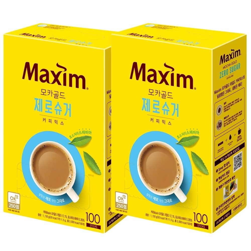 맥심 모카골드 제로슈거 100T X 2개