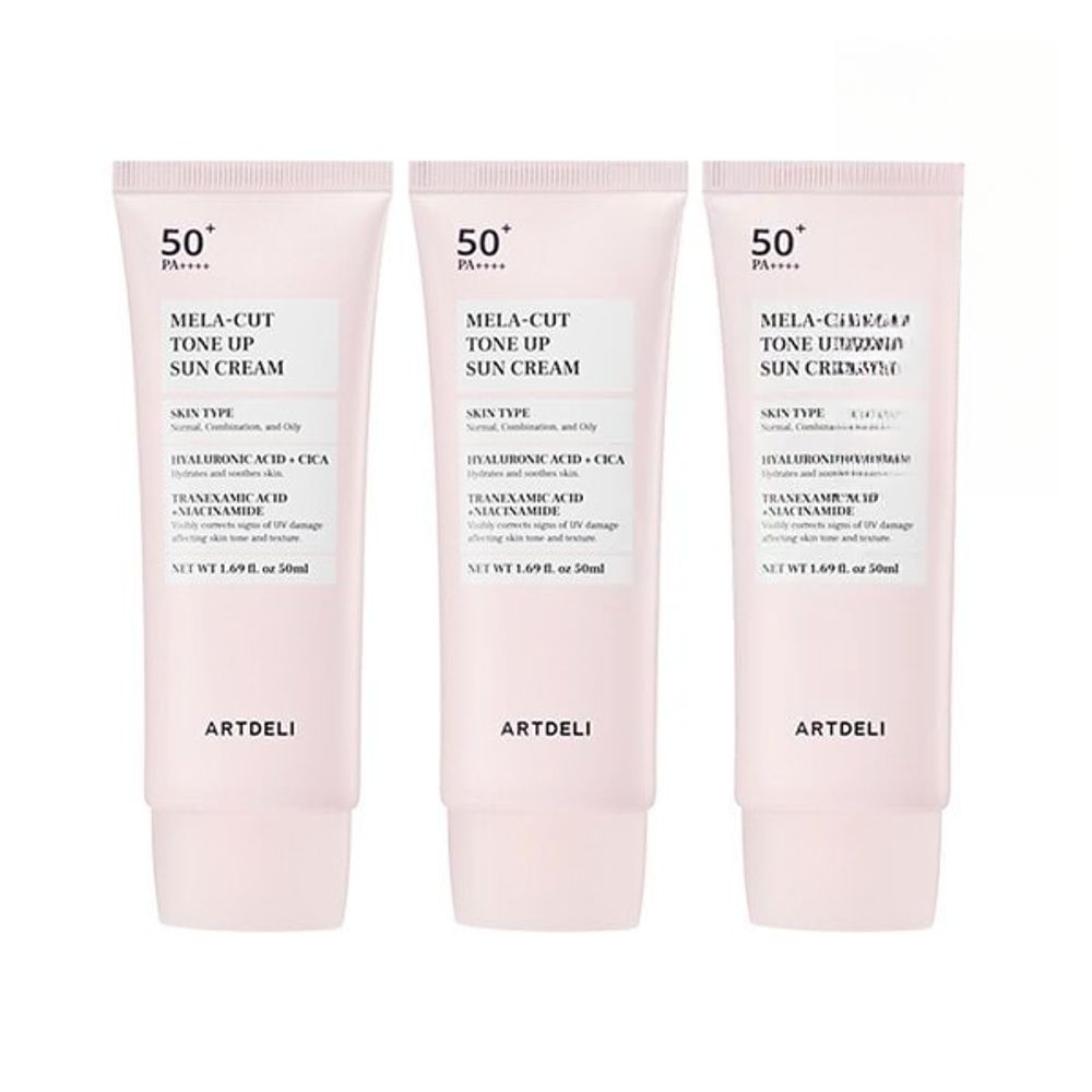 아트델리 멜라컷 톤업 선크림 50ml x3